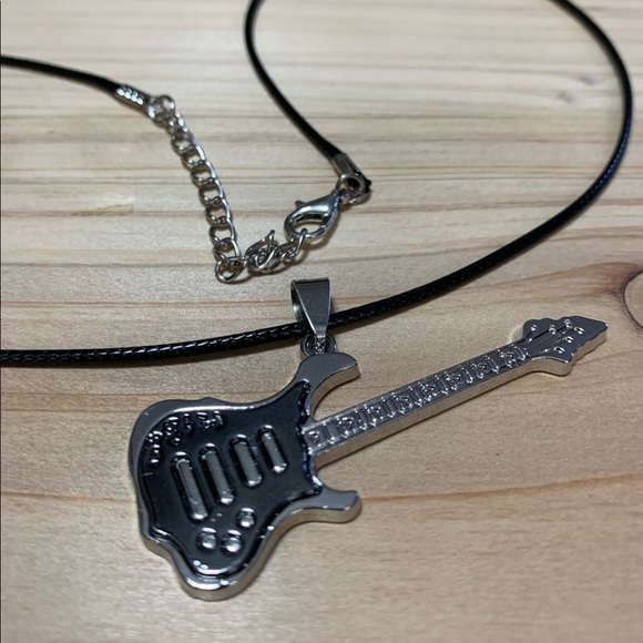 Stainless Steel Plating Rock Guitar Necklace Copper Titanium Stainless Steel - Picture 10 of 10